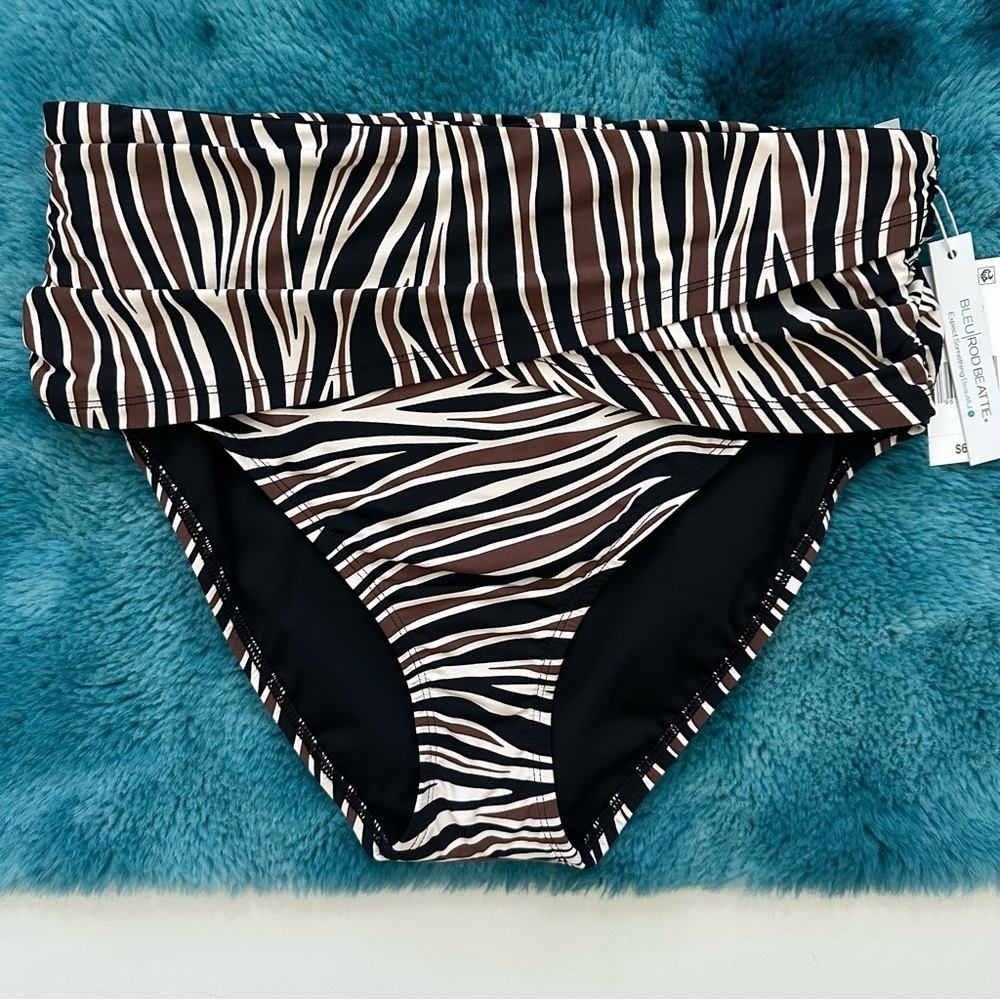 Bleu Rod Beattie Animal Instinct High Waist Bikini Bottom Size 8 Women